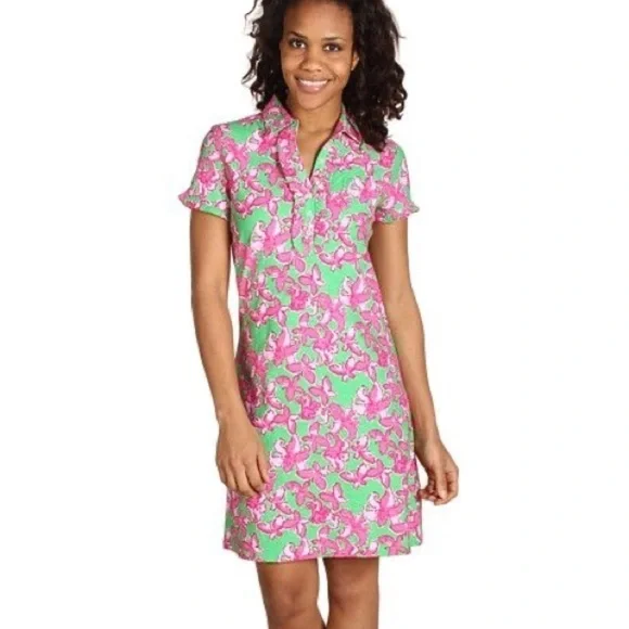 Lilly Pulitzer Carolyn Butterfly Flutter Dress Size XS - Picture 3 of 6